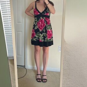 Vintage Floral Sleeveless Dress
